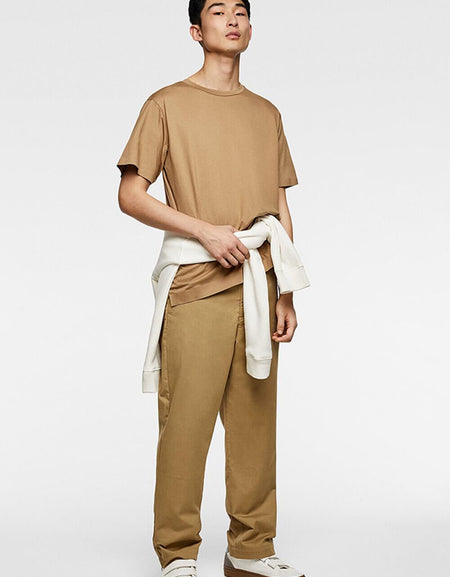 Leather shopper bag